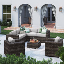 Arlington 6 deals piece rattan sofa